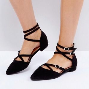 🛑SOLD 🛑Raid Marci Ankle Strap Flat Shoes